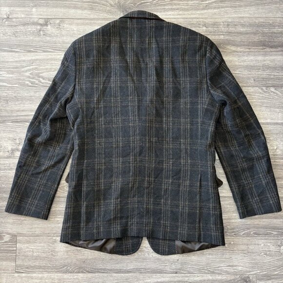 Tommy Hilfiger 40R Brown Sport Coat Blazer Jacket Check 100% Wool Made In Haiti - Picture 16 of 16